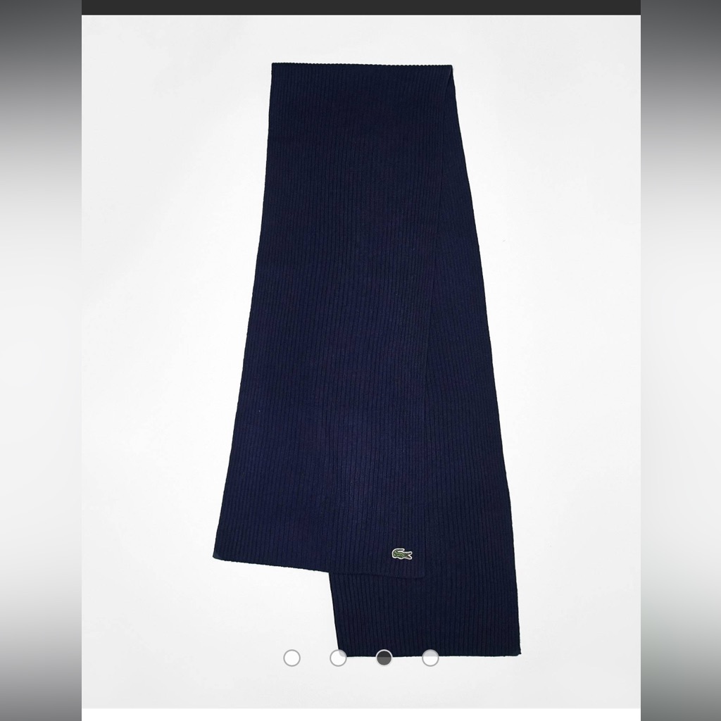 Lacoste Unisex Navy Scarf